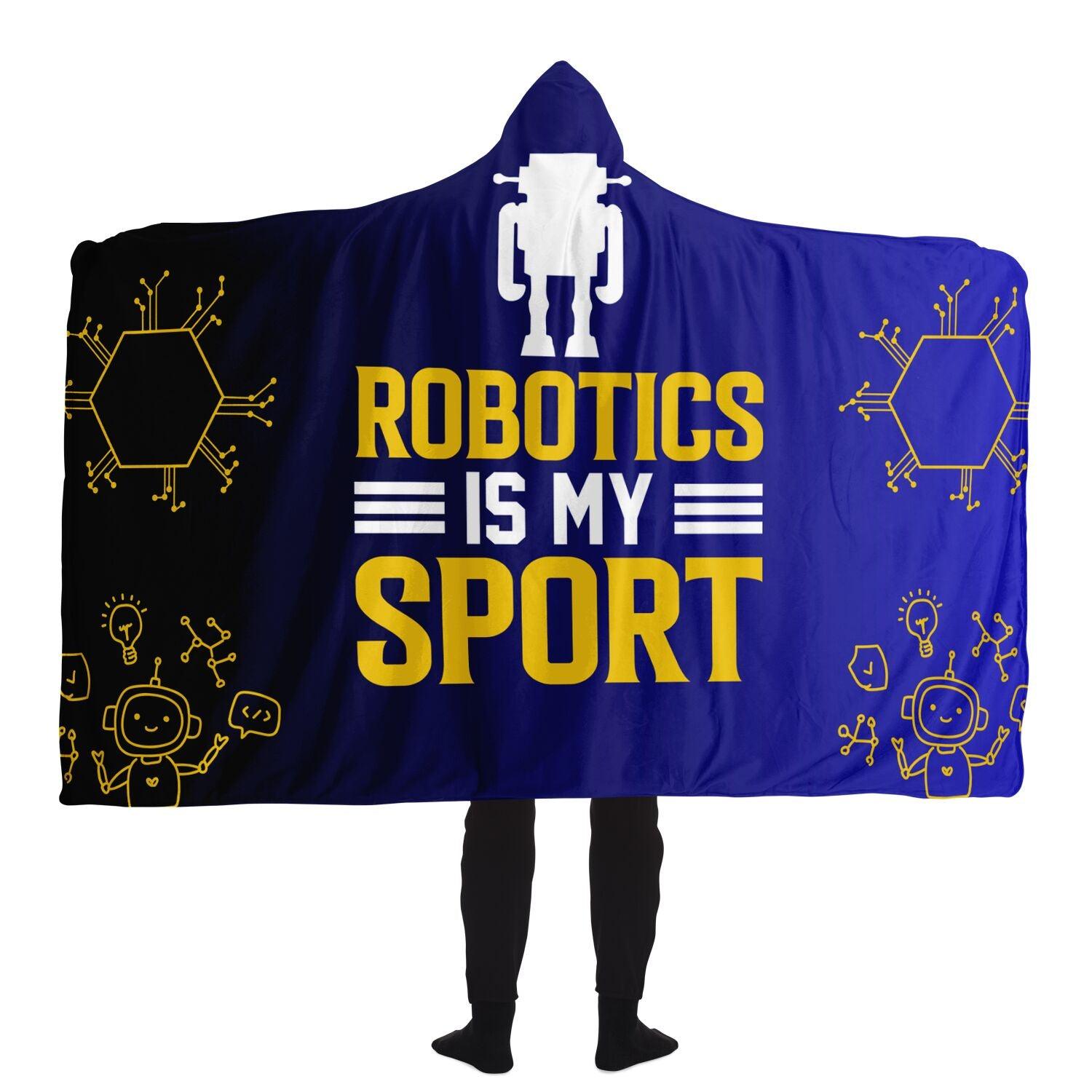 Robo-Sport Enthusiast's Cozy Hooded Blanket - AnalyticsMerch.Com