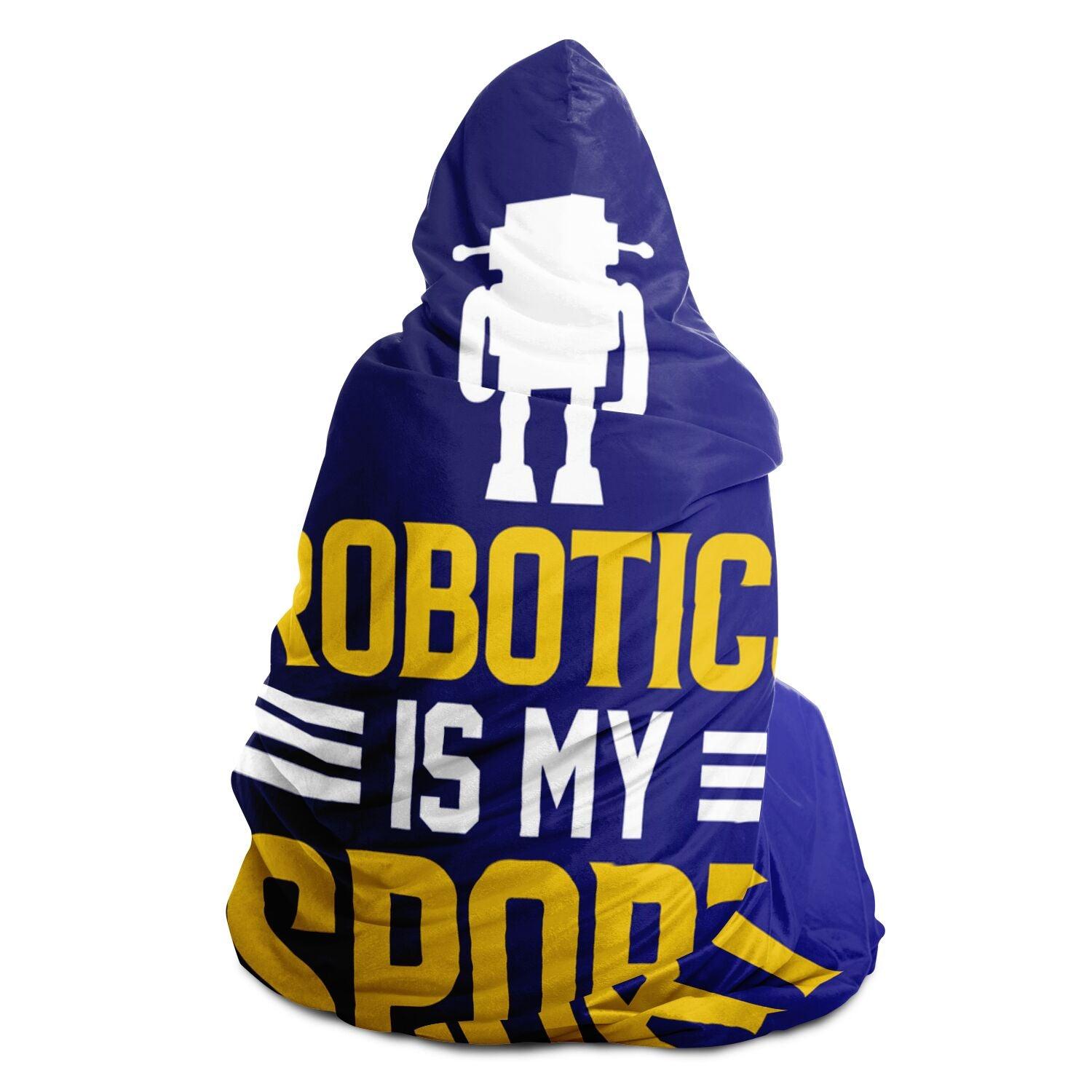 Robo-Sport Enthusiast's Cozy Hooded Blanket - AnalyticsMerch.Com