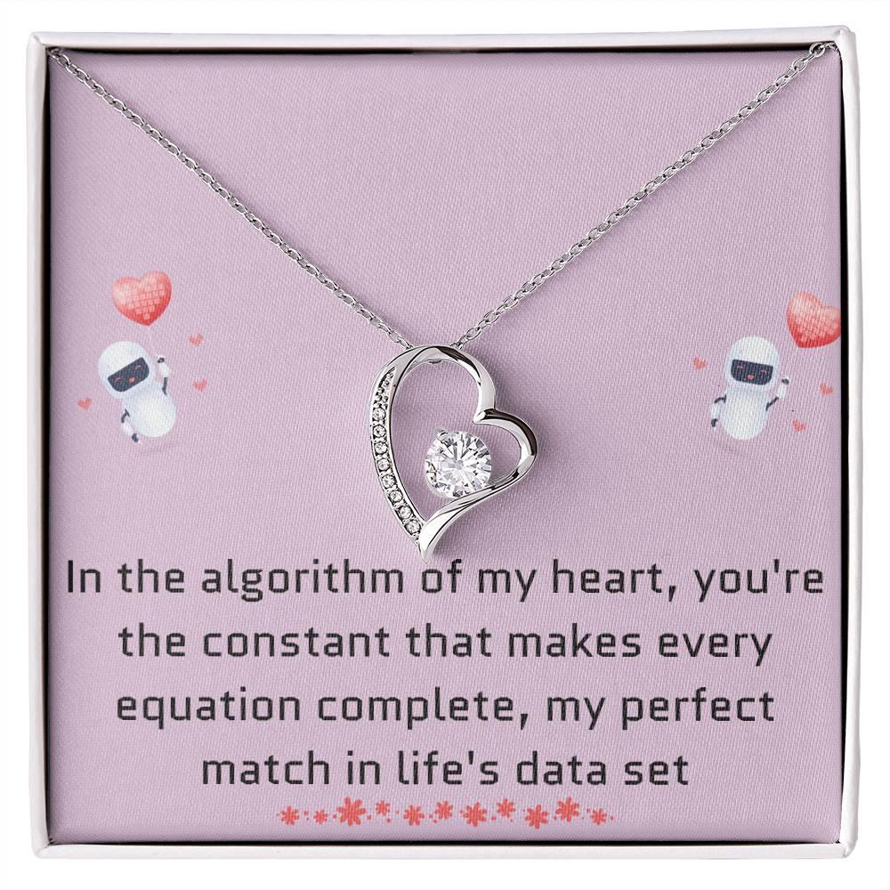 The Algorithm of Heart Necklace - AnalyticsMerch.Com