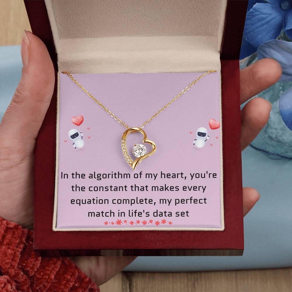 The Algorithm of Heart Necklace - AnalyticsMerch.Com