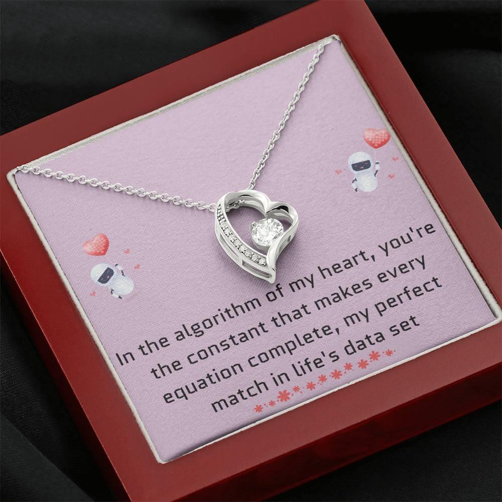 The Algorithm of Heart Necklace - AnalyticsMerch.Com