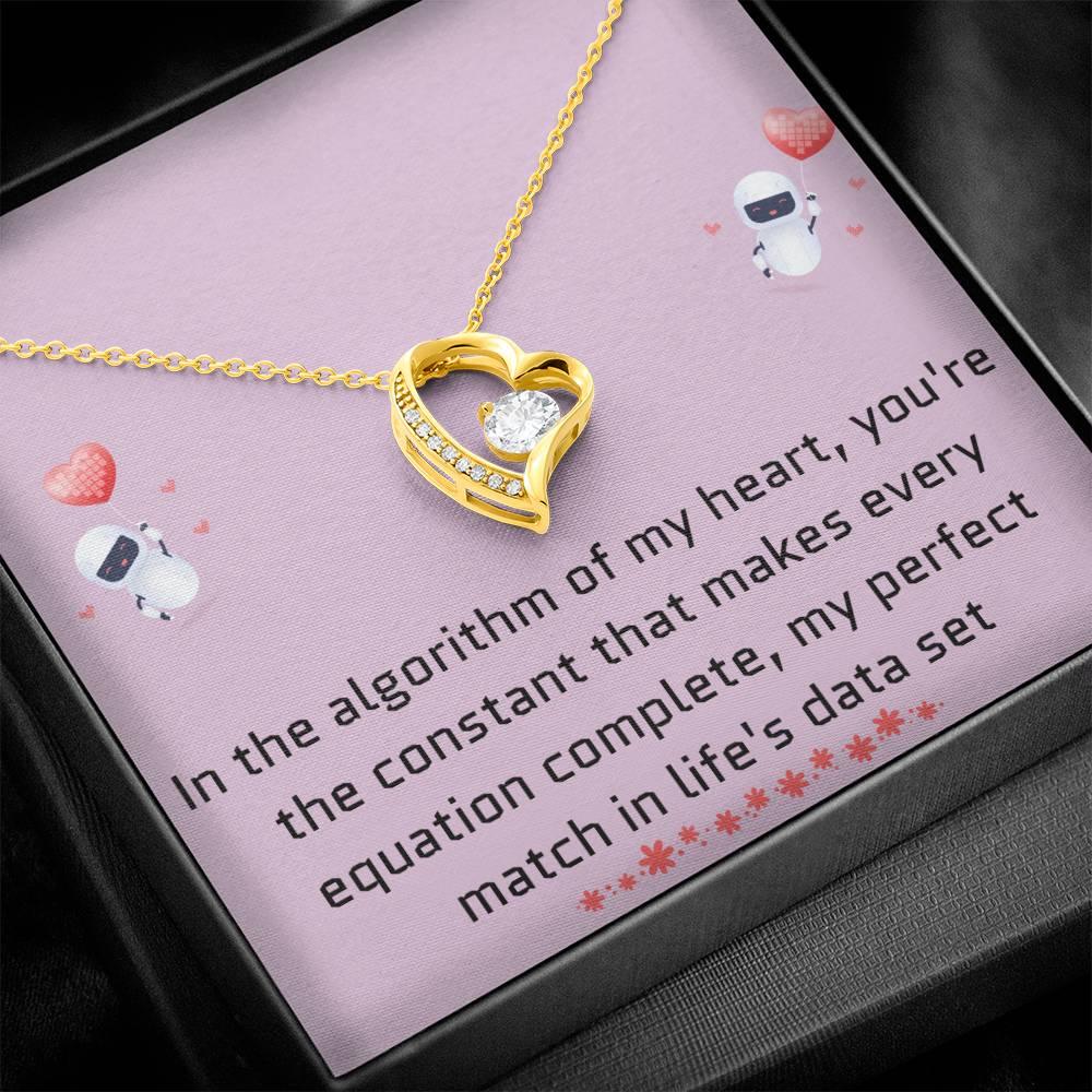 The Algorithm of Heart Necklace - AnalyticsMerch.Com