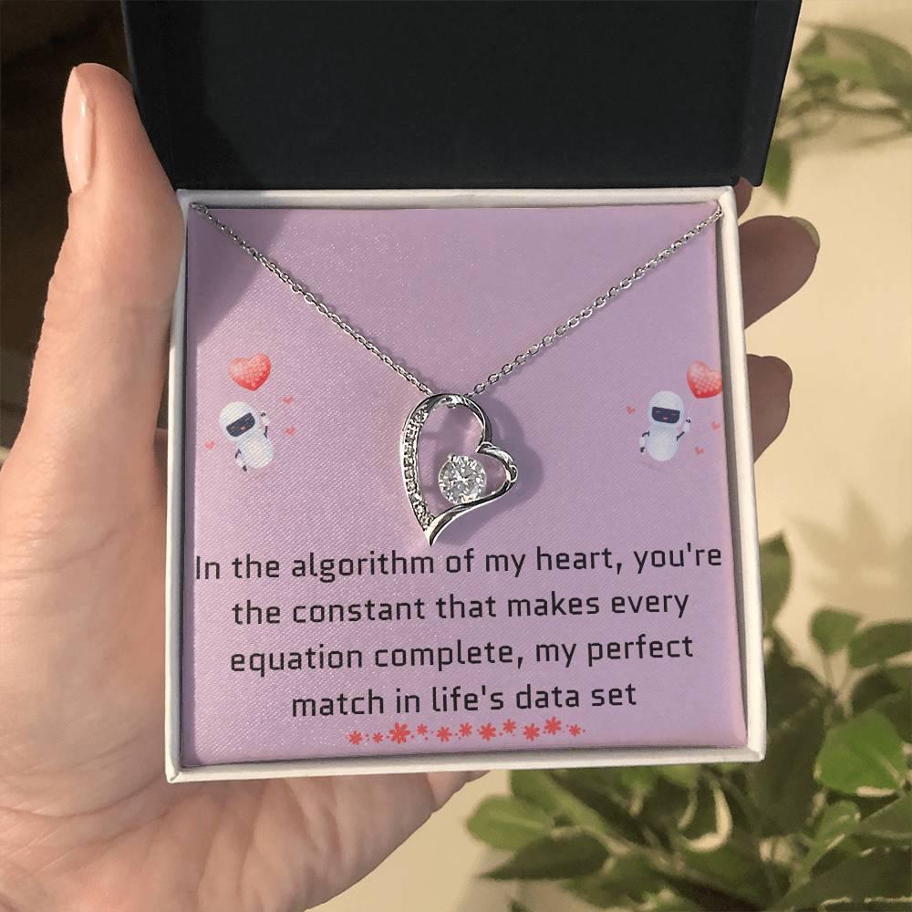 The Algorithm of Heart Necklace - AnalyticsMerch.Com