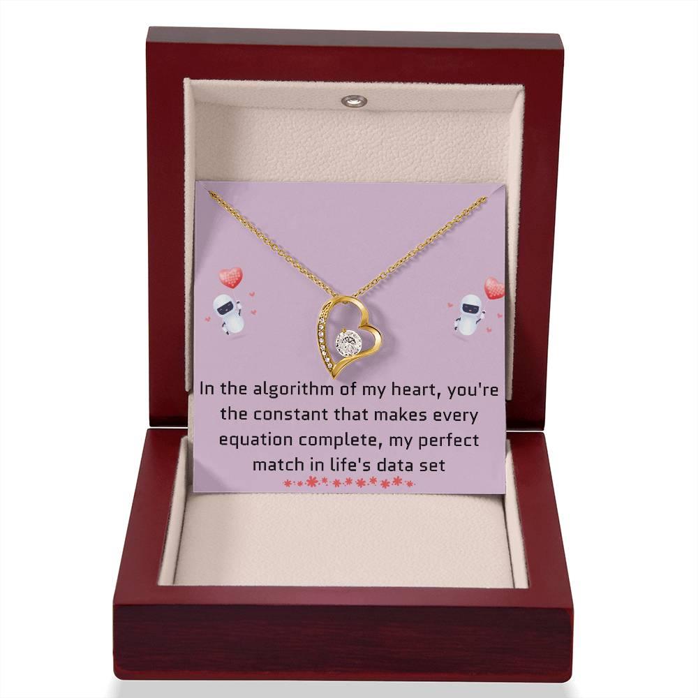 The Algorithm of Heart Necklace - AnalyticsMerch.Com