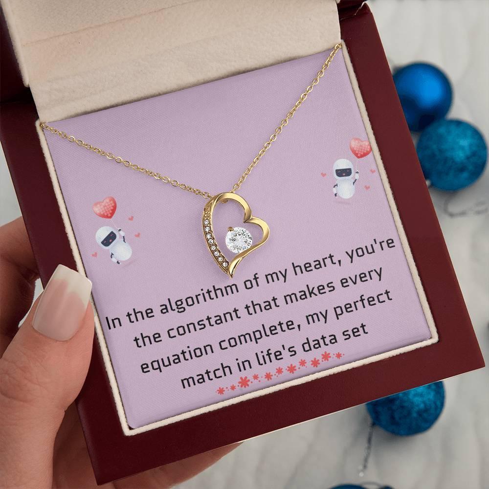 The Algorithm of Heart Necklace - AnalyticsMerch.Com