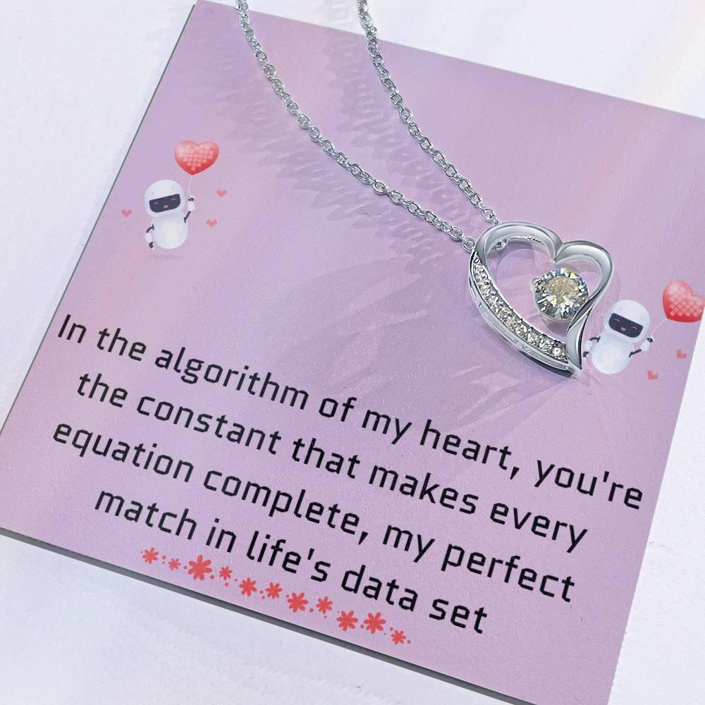 The Algorithm of Heart Necklace - AnalyticsMerch.Com