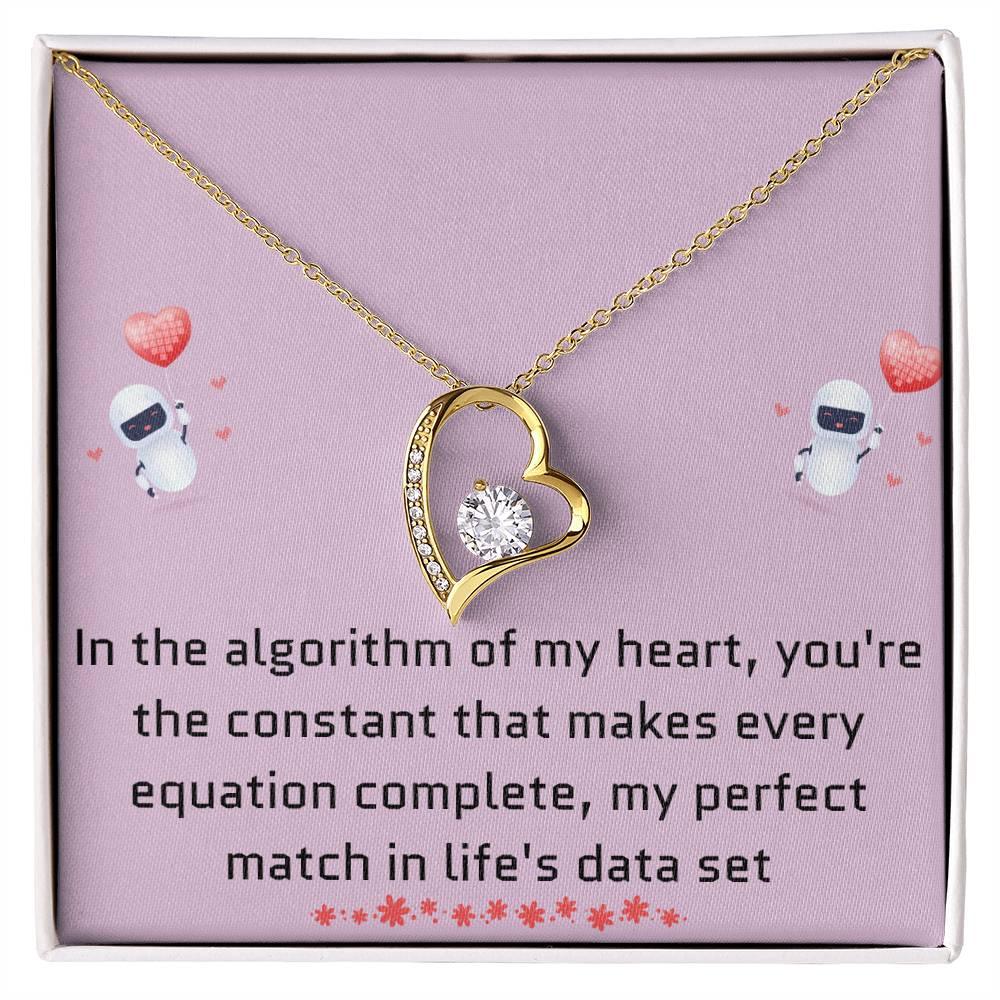 The Algorithm of Heart Necklace - AnalyticsMerch.Com