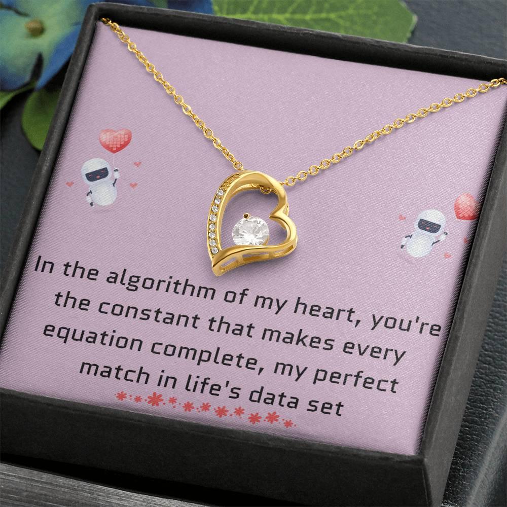 The Algorithm of Heart Necklace - AnalyticsMerch.Com