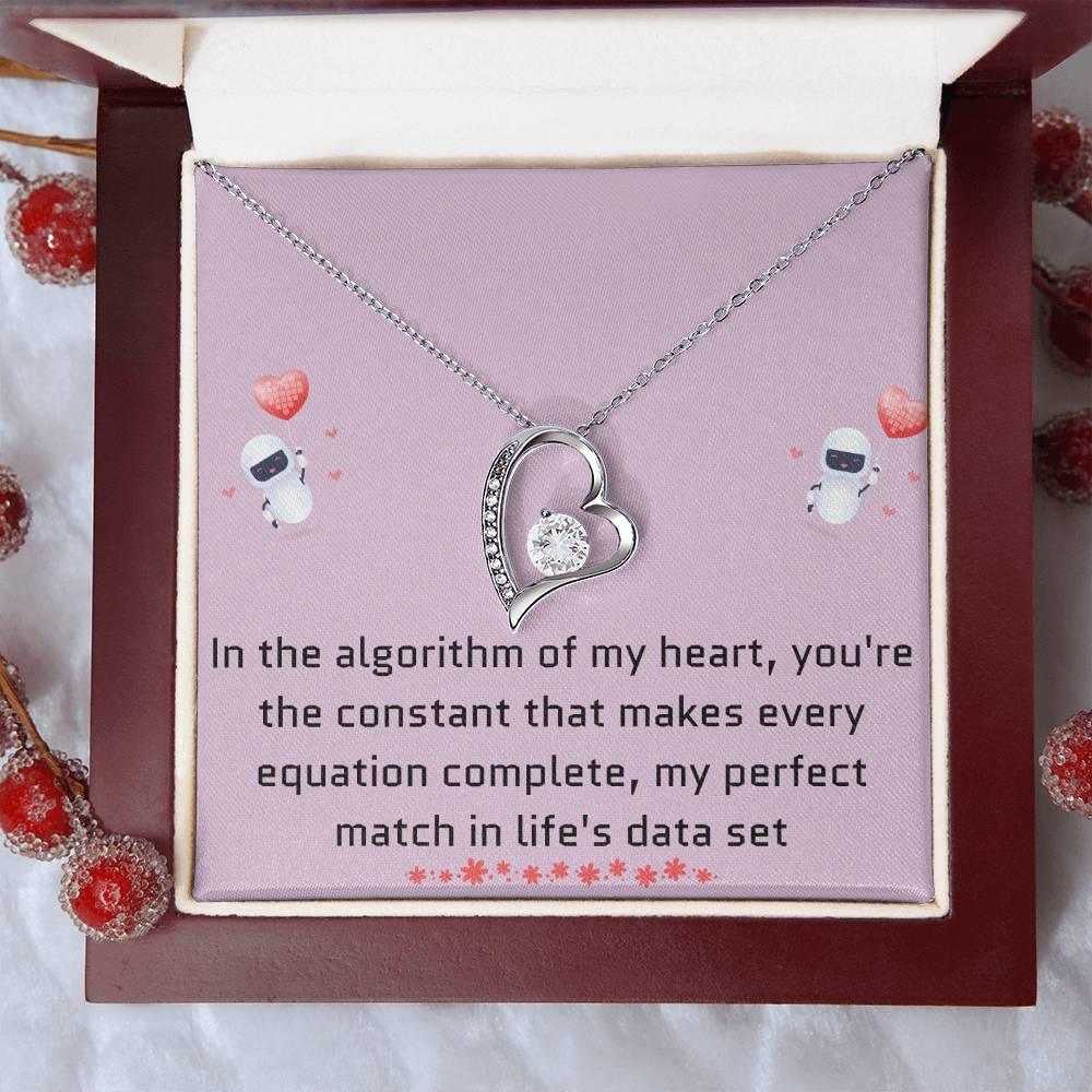 The Algorithm of Heart Necklace - AnalyticsMerch.Com