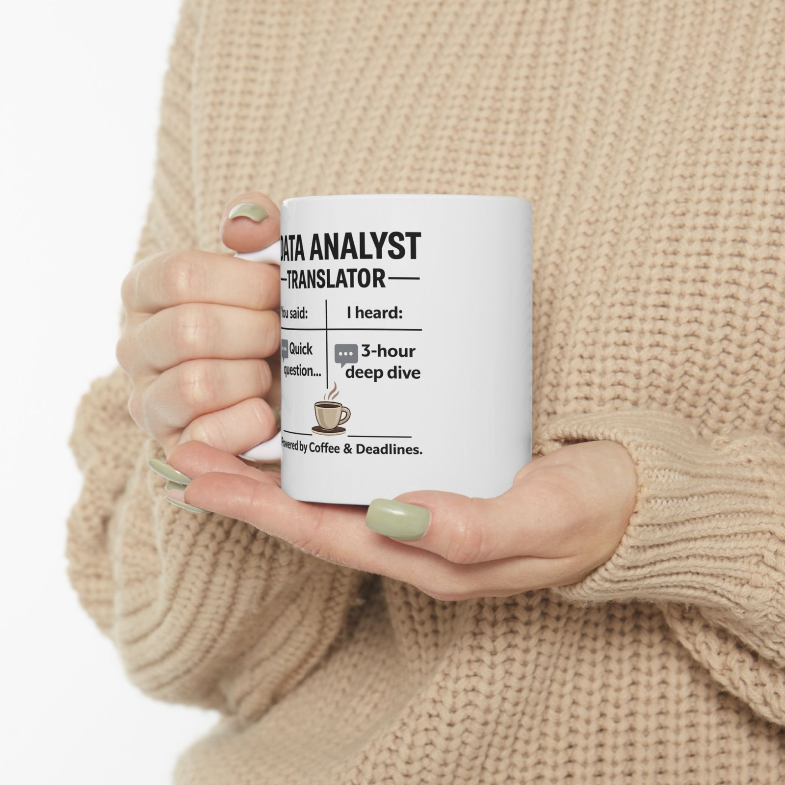 Data Analyst Translator Funny Coffee Mug Coworker Humor Tech Office Gift Data Nerd - Image 9