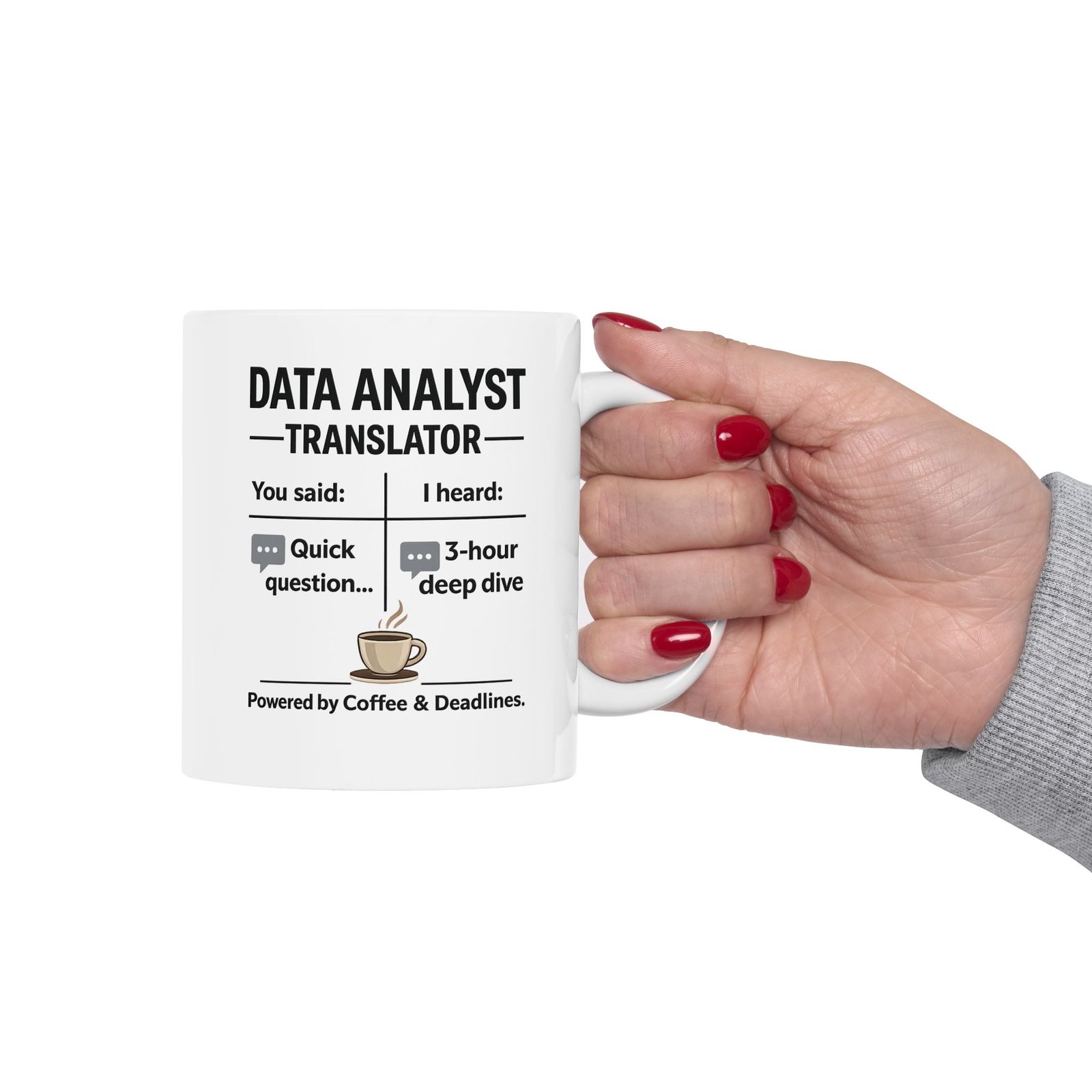 Data Analyst Translator Funny Coffee Mug Coworker Humor Tech Office Gift Data Nerd - Image 11