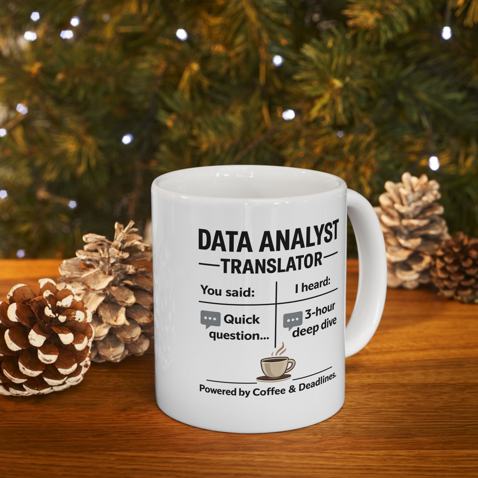 Data Analyst Translator Funny Coffee Mug Coworker Humor Tech Office Gift Data Nerd - Image 8